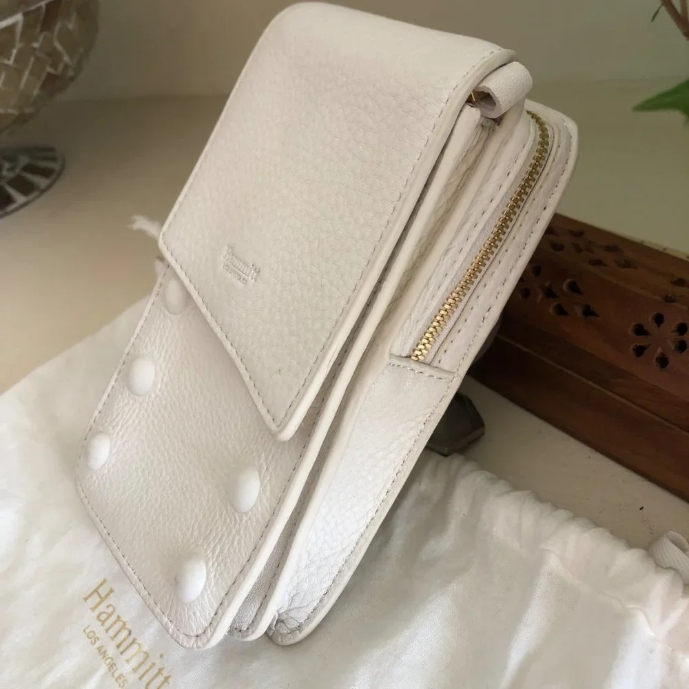***SOLD***Hammitt 310 West Crossbody Pebble Leather Marshmallow White - Picture 3 of 16